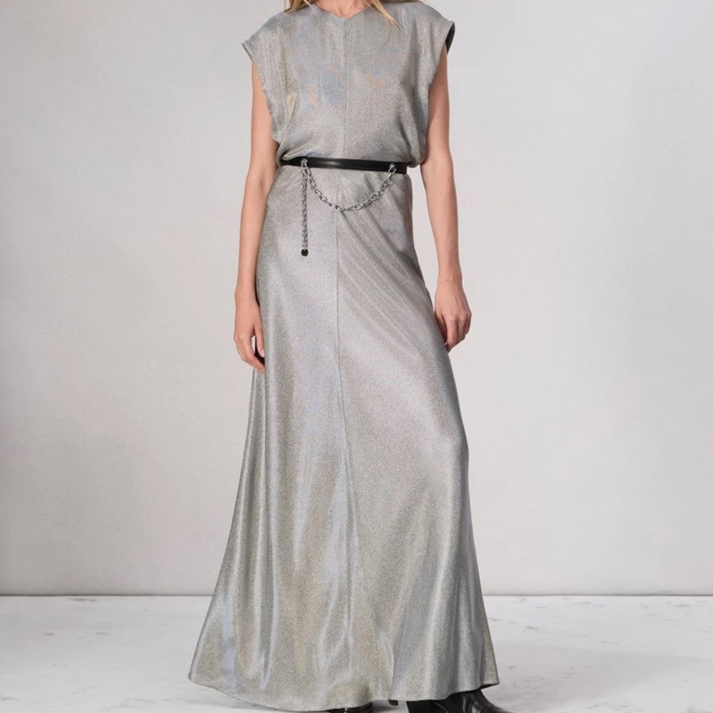 NWT Marie Metallic Maxi Dress